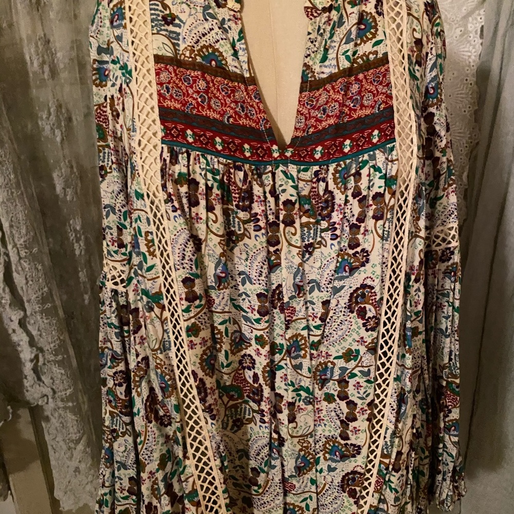 Beautiful green and red tunic